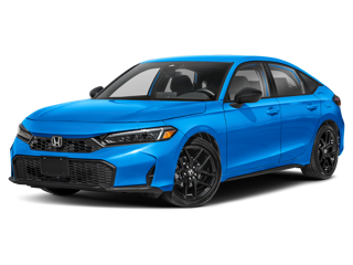 blue 2025 honda civic side angle front view